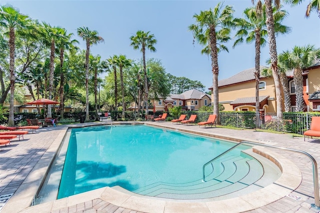 view of pool with a patio