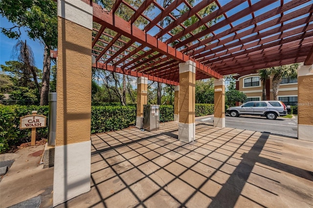 view of patio with a pergola