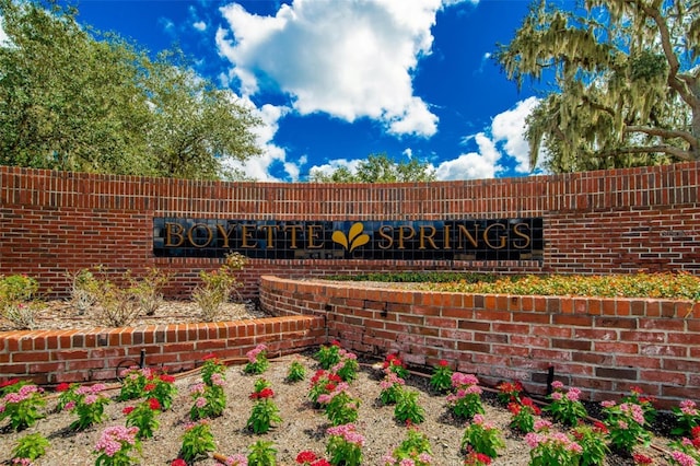 view of community sign