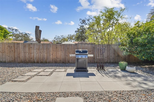 view of patio / terrace featuring grilling area