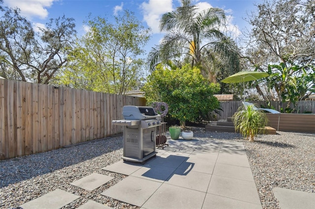 view of patio / terrace featuring grilling area