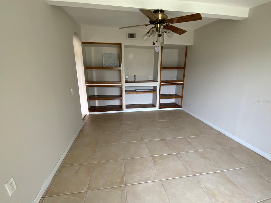 3223 Coats Rd, Zephyrhills, FL 33541 - unfurnished room featuring ceiling fan and light tile patterned floors