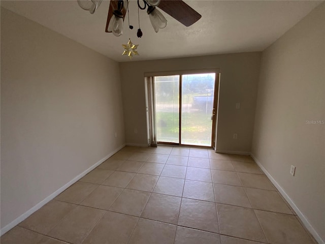 3223 Coats Rd, Zephyrhills, FL 33541 - spare room featuring light tile patterned floors and ceiling fan