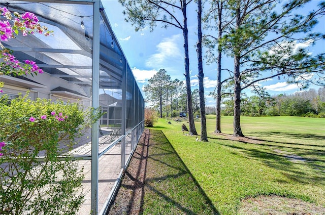 18126 Kara Ct, Tampa, FL 33647 - view of green lawn with glass enclosure