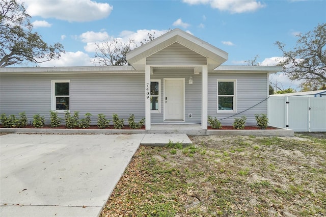 view of front of home