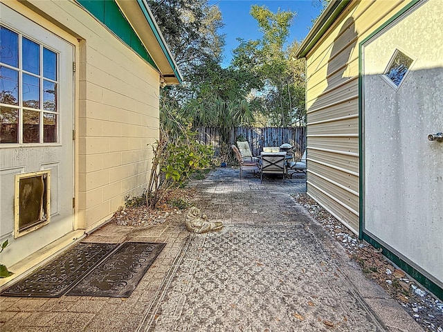 view of home's exterior featuring a patio area