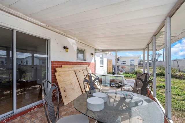 view of sunroom / solarium