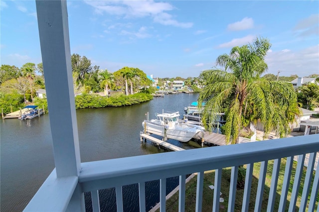 exterior space featuring a water view