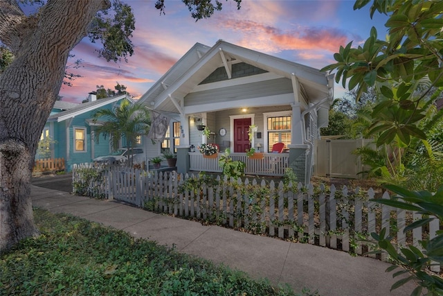 view of front of house with a porch