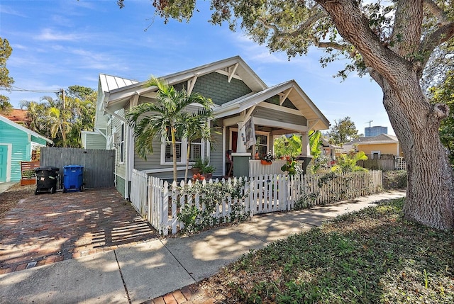 view of front of house with covered porch