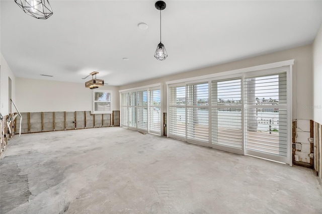 interior space with concrete flooring