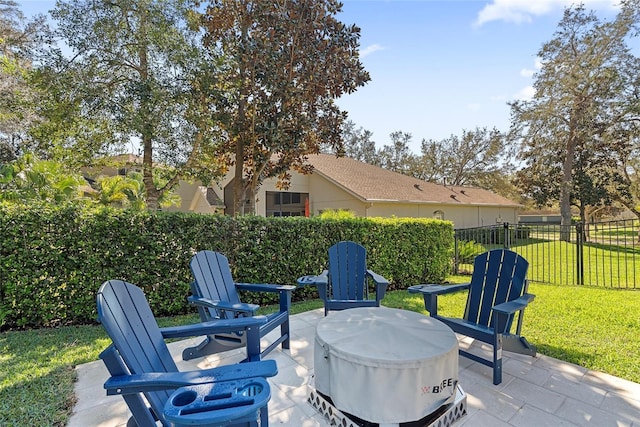 view of patio with fence