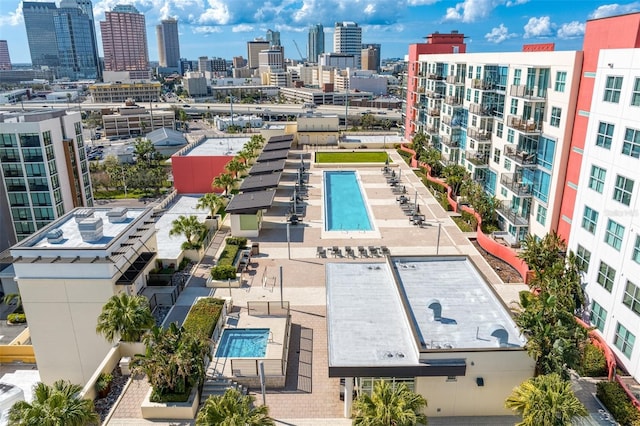 birds eye view of property