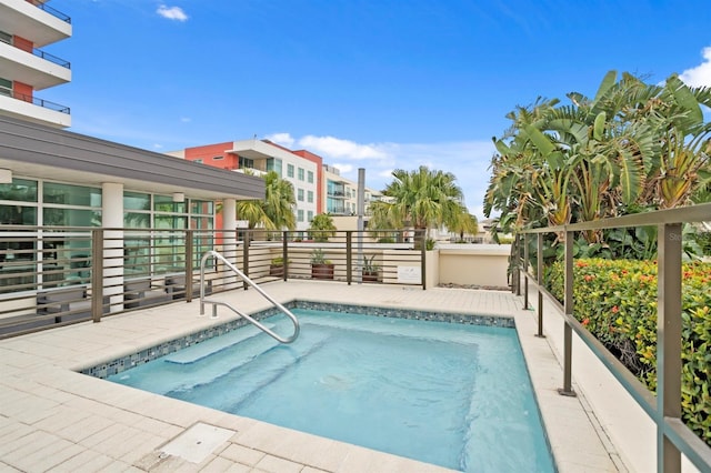 view of pool featuring a pool