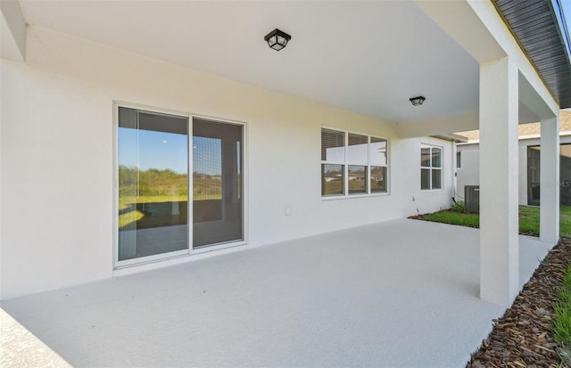 view of patio / terrace featuring central AC unit