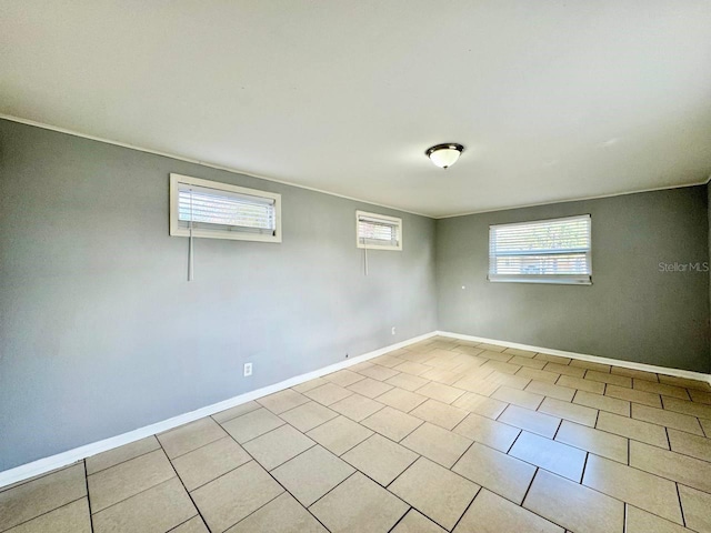 view of tiled spare room