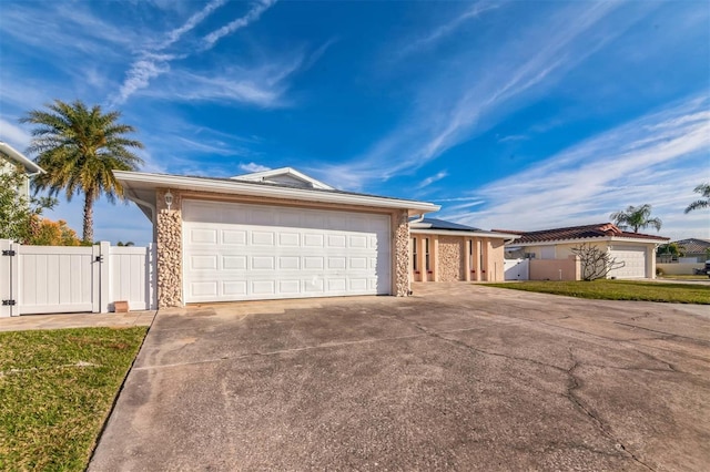 view of front facade with a garage