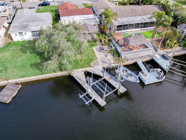 5033 Blue Heron Dr, New Port Richey, FL 34652 - drone / aerial view featuring a water view
