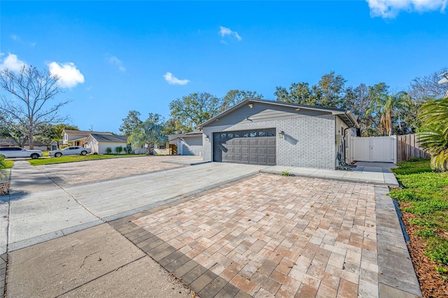 view of home's exterior with a garage