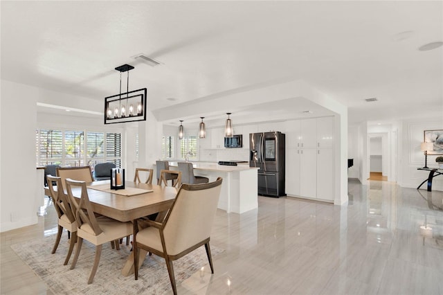 view of dining area