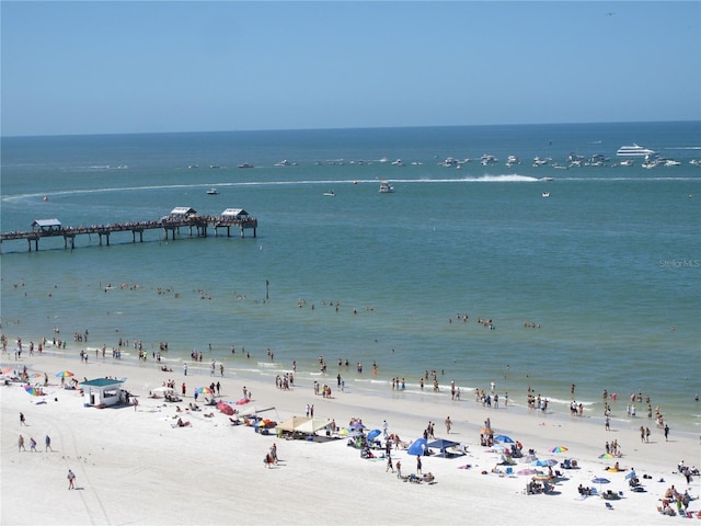 water view with a beach view