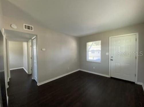 entrance foyer with dark wood-type flooring