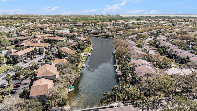 6308 Newtown Cir Unit 8C5, Tampa, FL 33615 - bird's eye view featuring a residential view and a water view