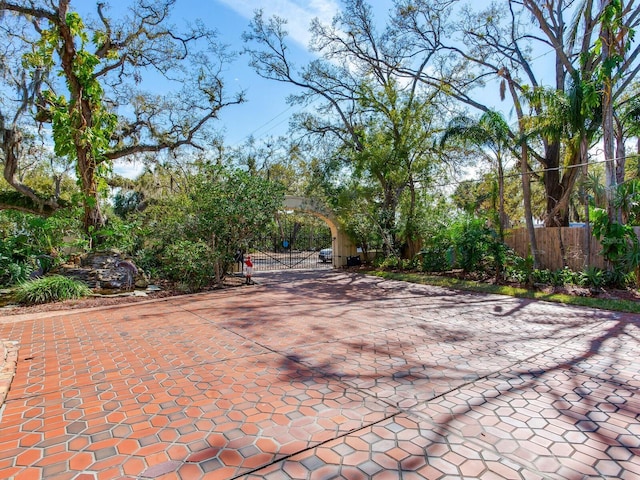 view of patio / terrace with a gate and fence