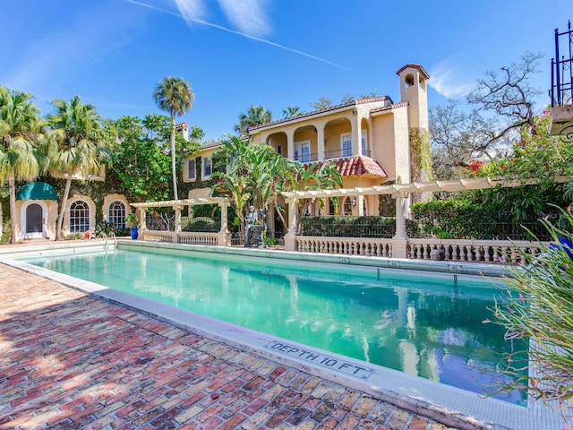 pool with fence