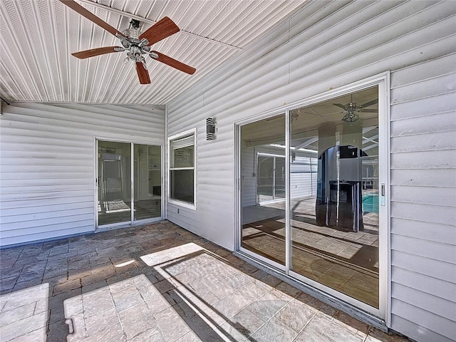 8600 Berkley Dr, Hudson, FL 34667 - exterior space featuring ceiling fan and a patio area