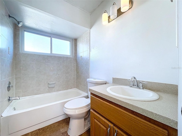 8600 Berkley Dr, Hudson, FL 34667 - full bathroom with tiled shower / bath combo, vanity, and toilet