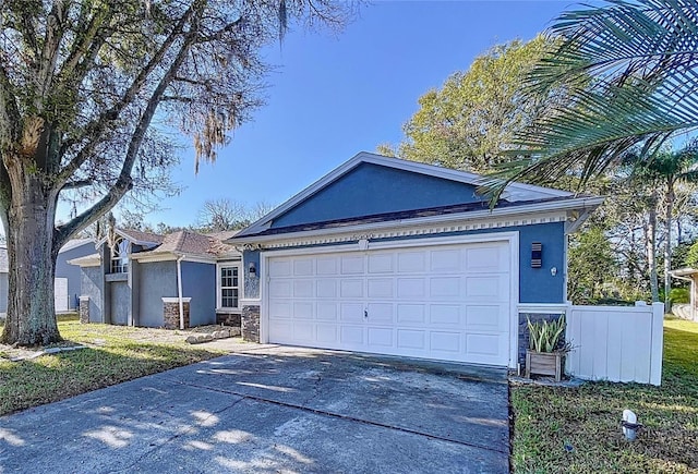 view of front of house featuring a garage