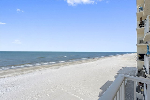 property view of water with a view of the beach