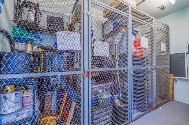 storage room featuring visible vents