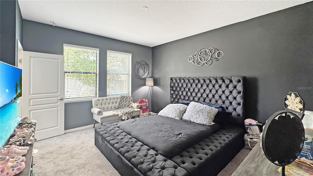 9362 Oglethorpe Dr, Groveland, FL 34736 - bedroom with carpet, baseboards, and a textured ceiling