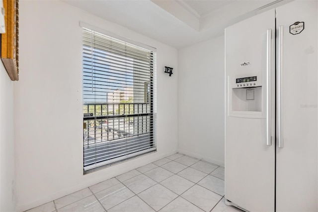 view of tiled spare room