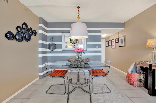 view of tiled dining space