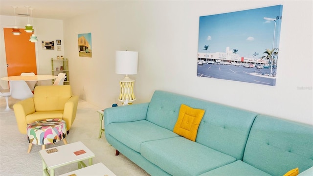 view of carpeted living room