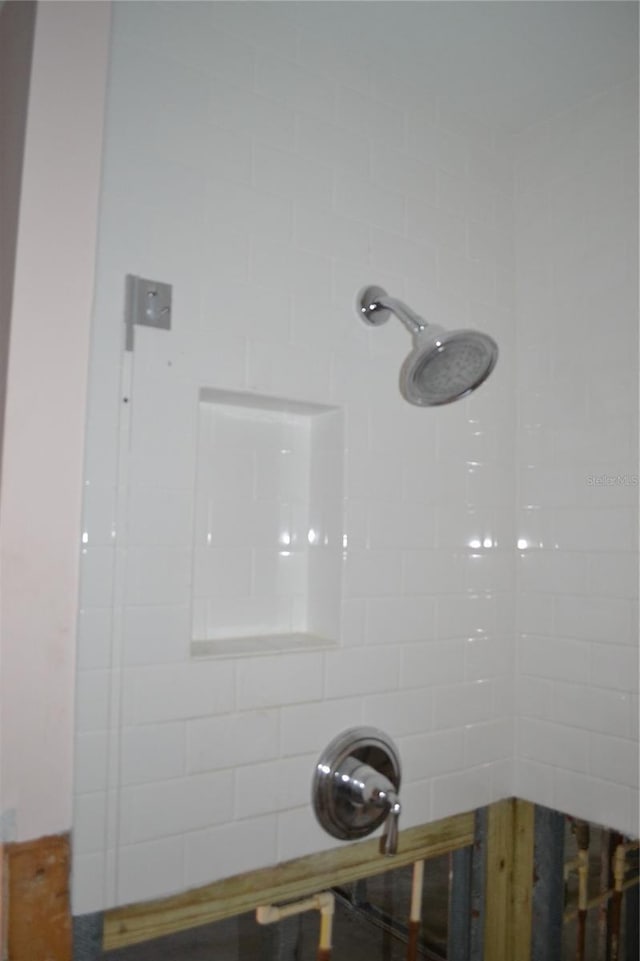 room details featuring tiled shower