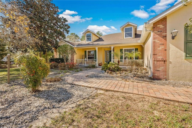 view of front of home with a porch