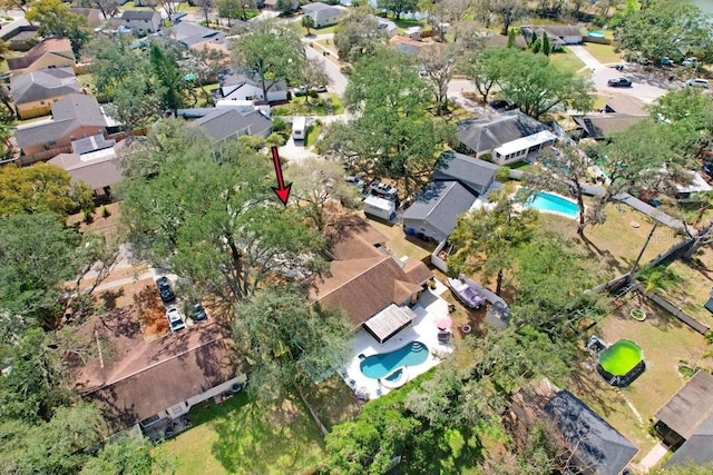 bird's eye view featuring a residential view