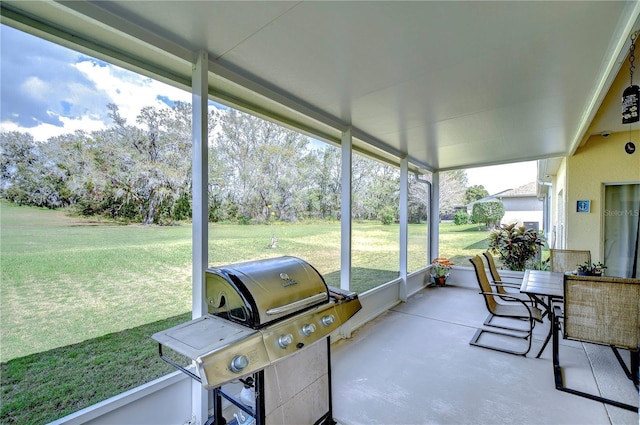 view of sunroom / solarium