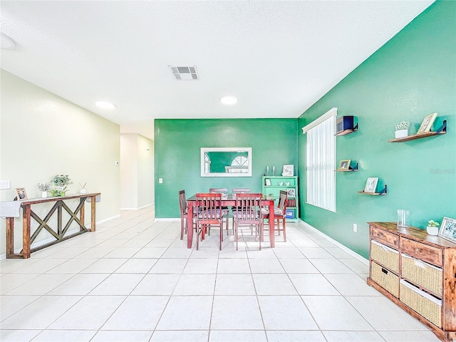 view of tiled dining room