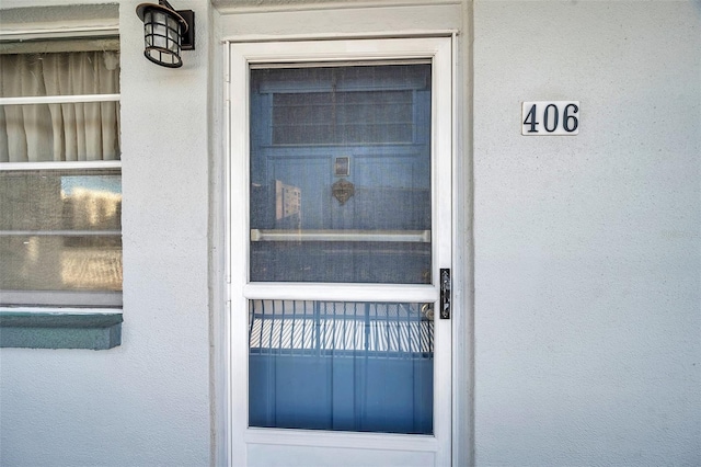 view of doorway to property