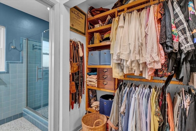 view of walk in closet