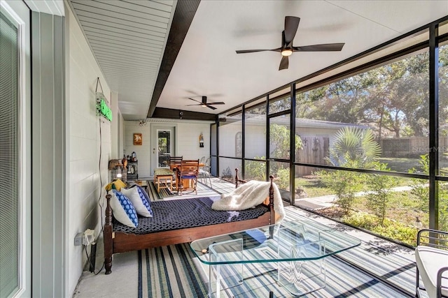 sunroom / solarium featuring a healthy amount of sunlight