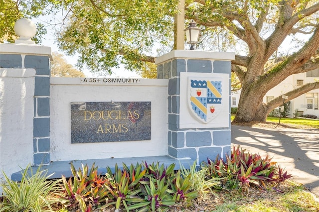 view of community sign