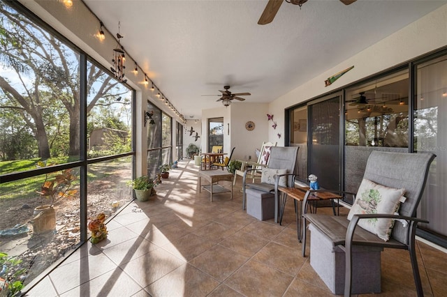 1472 Ivydale Rd, Spring Hill, FL 34606 - sunroom with ceiling fan