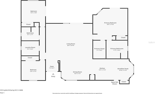 1472 Ivydale Rd, Spring Hill, FL 34606 - home floor plan