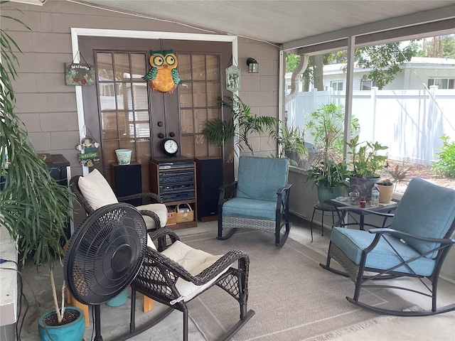 view of sunroom / solarium